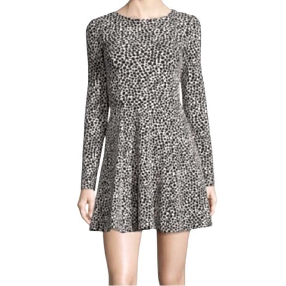 Mara Hoffman Strata Spotted Polka Dot Fit & Flare Black & White Dress Size L 📦 - Picture 1 of 10
